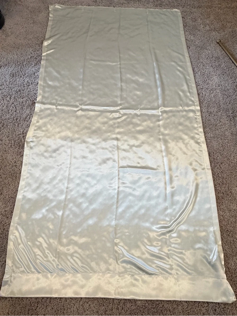 Nicole miller silky satin cream colored curtain panel 84 x 42